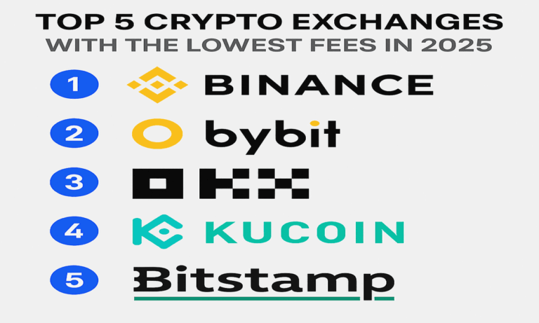 Top 5 Crypto Exchanges with the Lowest Fees in 2025