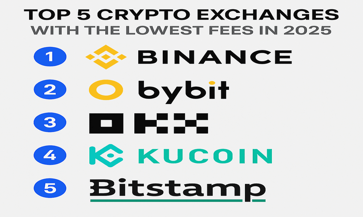 Top 5 Crypto Exchanges with the Lowest Fees in 2025