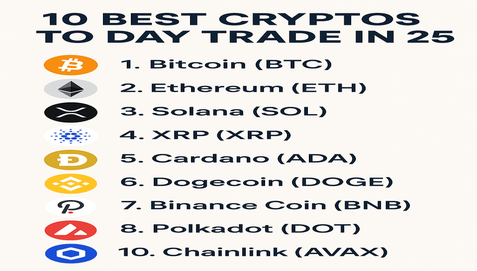 10 Best Cryptos to Day Trade in 2025 High Volume, High Potential